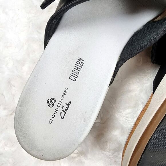 Cloudsteppers by Clarks Slide Sandals Black Size 7 - Picture 3 of 9